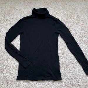 J.Crew Black Tissue Turtleneck T-Shirt